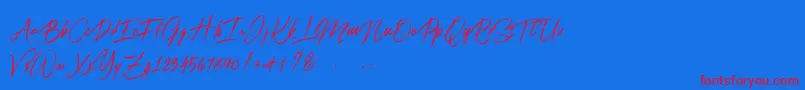 Connoisseurs Font – Red Fonts on Blue Background