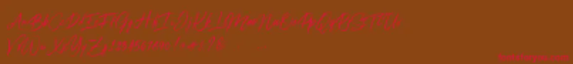 Connoisseurs Font – Red Fonts on Brown Background