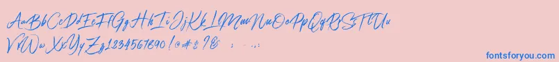 More about Connoisseurs Font Connoisseurs Font – Blue Fonts on Pink Background