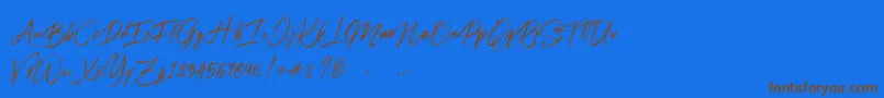 Connoisseurs-fontti – ruskeat fontit sinisellä taustalla