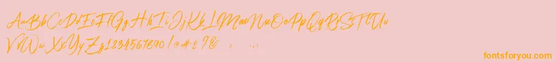 Connoisseurs Font – Orange Fonts on Pink Background