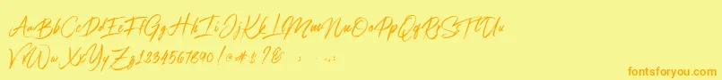 Connoisseurs Font – Orange Fonts on Yellow Background