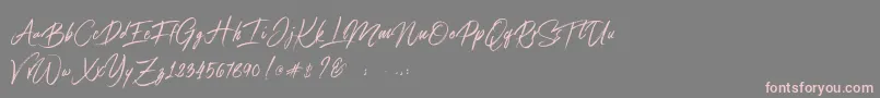 Connoisseurs Font – Pink Fonts on Gray Background