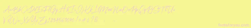 Connoisseurs Font – Pink Fonts on Yellow Background