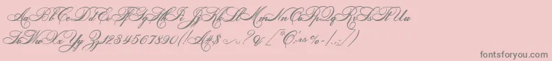 HelenascriptEs-Schriftart – Graue Schriften auf rosa Hintergrund