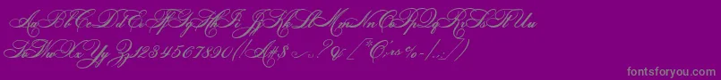 HelenascriptEs Font – Gray Fonts on Purple Background