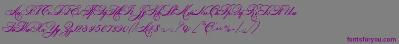 HelenascriptEs Font – Purple Fonts on Gray Background