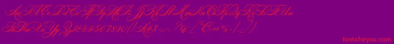 HelenascriptEs Font – Red Fonts on Purple Background