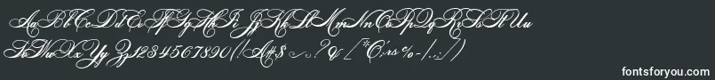 HelenascriptEs Font – White Fonts on Black Background