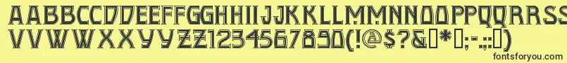 CONQN    Font – Black Fonts on Yellow Background