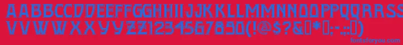 CONQN    Font – Blue Fonts on Red Background