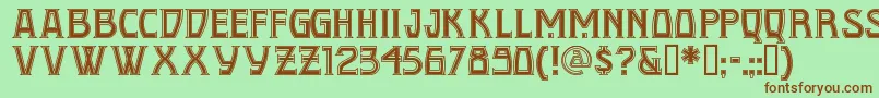 CONQN    Font – Brown Fonts on Green Background