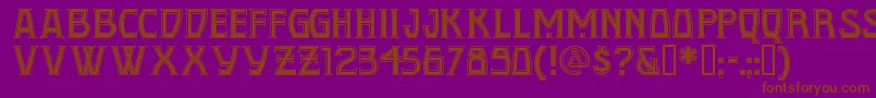 CONQN    Font – Brown Fonts on Purple Background