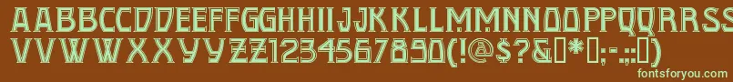 CONQN    Font – Green Fonts on Brown Background