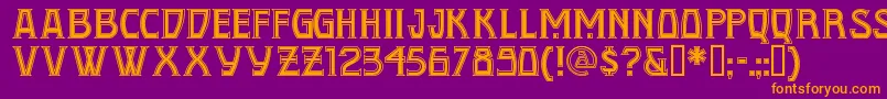 CONQN    Font – Orange Fonts on Purple Background