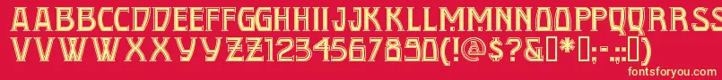 CONQN    Font – Yellow Fonts on Red Background