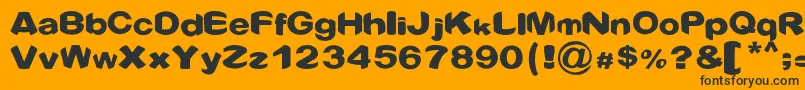 CONQUEST Font – Black Fonts on Orange Background