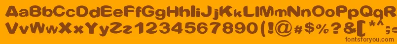 CONQUEST Font – Brown Fonts on Orange Background