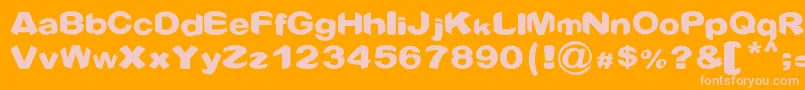 CONQUEST Font – Pink Fonts on Orange Background