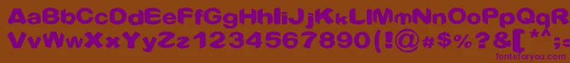 CONQUEST Font – Purple Fonts on Brown Background