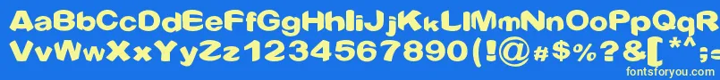 CONQUEST Font – Yellow Fonts on Blue Background