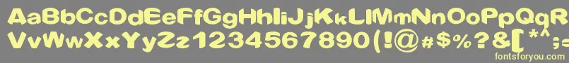 CONQUEST Font – Yellow Fonts on Gray Background