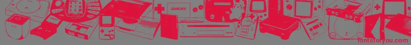 Console Wars Font – Red Fonts on Gray Background