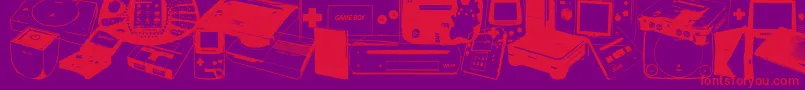 Console Wars Font – Red Fonts on Purple Background