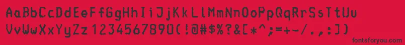 Console Font – Black Fonts on Red Background