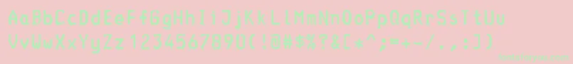 Console Font – Green Fonts on Pink Background