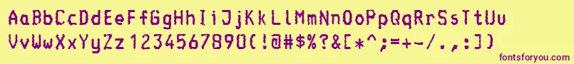 Console Font – Purple Fonts on Yellow Background