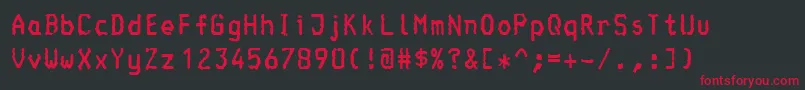 フォントConsole – 黒い背景に赤い文字