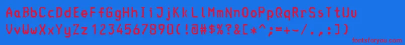 Console Font – Red Fonts on Blue Background