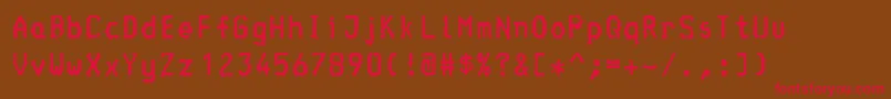 Console Font – Red Fonts on Brown Background