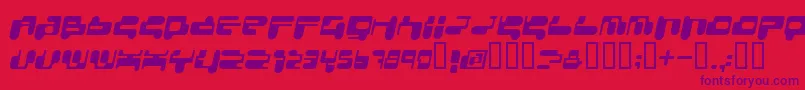フォントCONSRI   – 赤い背景に紫のフォント