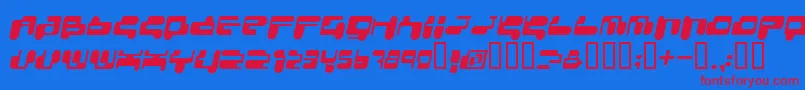 フォントCONSRI   – 赤い文字の青い背景