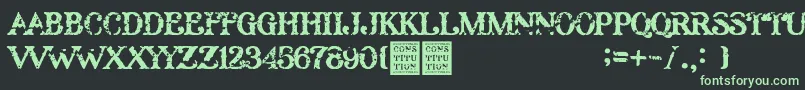 Constitution Font – Green Fonts on Black Background