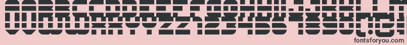 construction lines Font – Black Fonts on Pink Background