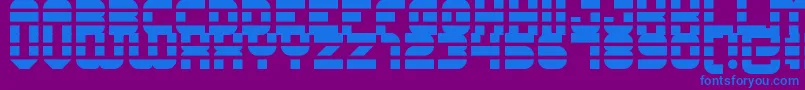 construction lines Font – Blue Fonts on Purple Background