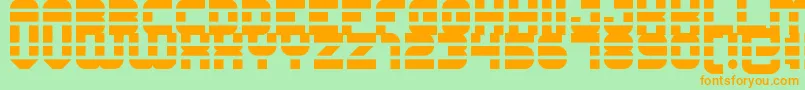 construction lines Font – Orange Fonts on Green Background