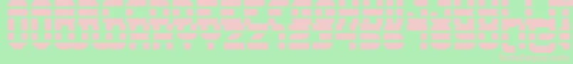 Czcionka construction lines – różowe czcionki na zielonym tle