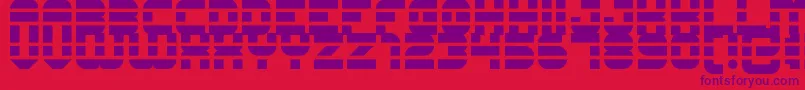 construction lines Font – Purple Fonts on Red Background