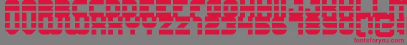 construction lines Font – Red Fonts on Gray Background