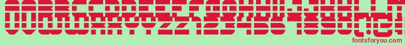 construction lines Font – Red Fonts on Green Background
