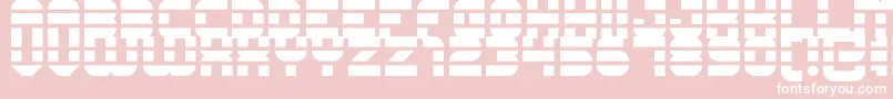 Fonte construction lines – fontes brancas em um fundo rosa