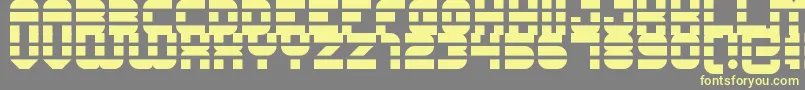 construction lines Font – Yellow Fonts on Gray Background