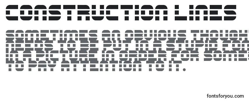 Construction lines Font