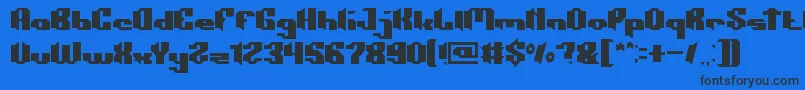 CONSTRUCTION Font – Black Fonts on Blue Background