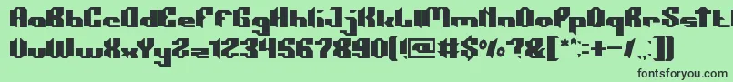 CONSTRUCTION Font – Black Fonts on Green Background