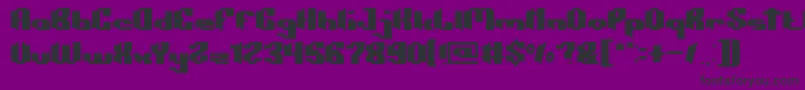 CONSTRUCTION-fontti – mustat fontit violetilla taustalla